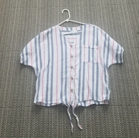 Pink, blue, and white button down shirt - Picture 1 of 1